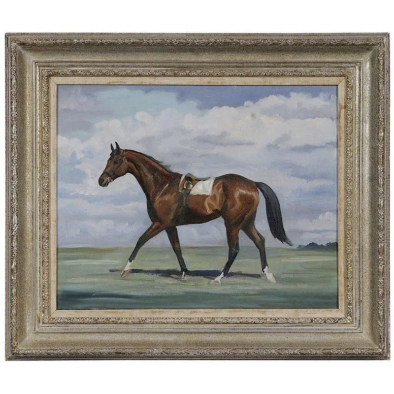Saddled Horse by Jean Bowman, oil on canvas board, sold Jul 2017
