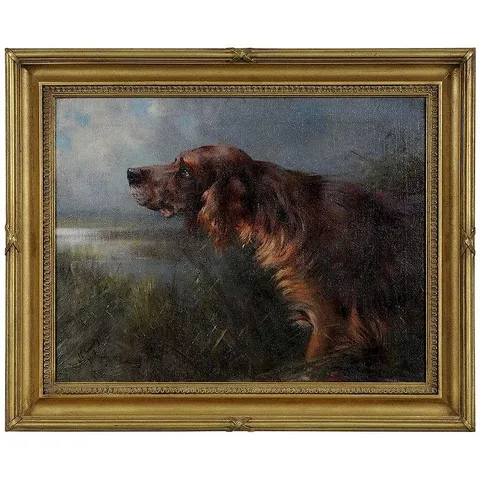 John Charles Tunnard, Portrait of an Irish Setter, oil on canvas
