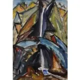 Theo Hios, Bird Bath, Watercolor on paper