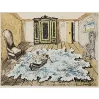 Giorgio de Chirico, Il ritorno di Ebdomero (Return of Ebdomero), 1968, Lithograph