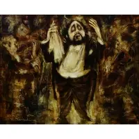 Mark Tochilkin, Luciano Pavarotti (1935-2007), Oil on canvas