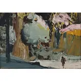 Charles Shepard Chapman N.A, Figure in Landscape, Oil on board