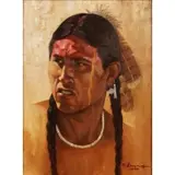 Steven Lang, Wambli Okiye, Oil on canvas