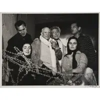 Lucien Clergue, Pablo Picasso, Jean Cocteau, Jacqueline Picasso, Serge Lifar et al, Les Baux, Provence, 1959, 1998, Gelatin Silver print