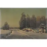 Wiktor Korecki, Winter Lane, Oil on canvas