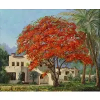 Kit Benson, The Poinciana, Oil on canvas