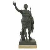 Benedetto Boschetti, Augustus Of Prima Porta, In nice original brown patina on marble base