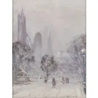 Central Park with the Walter Scott Sculpture by Johann Berthelsen, sold Jun 2026