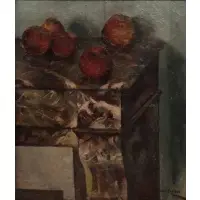 Pavel Tchelitchew, Apples on Mantelpiece, 1929, Oil on canvas