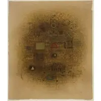 David Shapiro, Poignancy of Things II, 1981, Lithograph with hand stamping and hand coloring