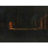 The Doorway at Night by Svend Rasmussen Svendsen, Oil on canvas, sold Jun 2026