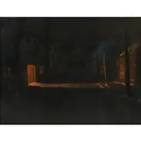 Svend Rasmussen Svendsen, The Doorway at Night, Oil on canvas
