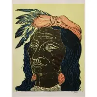Antonio Frasconi, Sioux Plains, 1971, Lithograph in colors