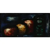 Cady Wells, Fruit and Green Goblet, 1954, Oil on masonite