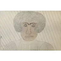 Inez Nathaniel-Walker, Untitled (Portrait), 1976, Mixed media on paper