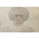 Inez Nathaniel-Walker, Untitled (Portrait), 1976, Mixed media on paper