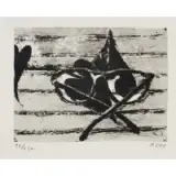Richard Diebenkorn, Untitled (from the Harvey Gantt portfolio), 1990, Lithograph on Rives BFK paper