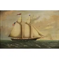 George E. Betts, The Schooner Ripling Wave, 1866, Oil on canvas