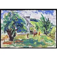 Irving Lehman, Portfolio of 61 Works: Various subjects, Watercolor and gouache
