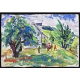 Irving Lehman, Portfolio of 61 Works: Various subjects, Watercolor and gouache