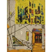 Irving Lehman, Untitled (Doorway), (Doorway) Mixed media on board