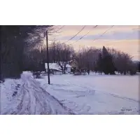 Michael Budden, Winter Lane, 2005, Oil on board