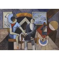 Bela de Kristo, Family, Oil on canvas