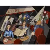 Bela de Kristo, Cafe de Flore, Oil on panel