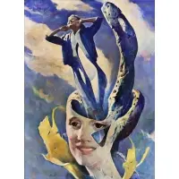Marc Klionsky, Surrealist Scene, 1976, Oil on canvas