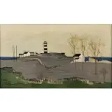 Jean Porcher, L'ile d'Ouessant (The Island of Ouessant), 1955, Oil on canvas