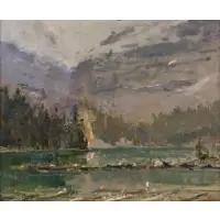 Bob Barlow, Lake O'Hara (British Columbia, Canada), Oil on canvas