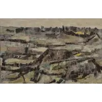 Michel Bepoix, Paysage Brun (Brown Landscape), Oil on canvas