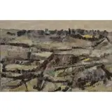 Michel Bepoix, Paysage Brun (Brown Landscape), Oil on canvas