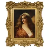 Angelo Asti, Portrait of a Female Beauty, Oil on canvas