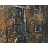 Bruno Zupan, A Window with Vines, Oil on canvas