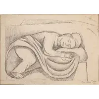 Pablo O'Higgins, Sleeping Man, 1931, Graphite on paper