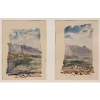 Bruce McGrew, Untitled (Pair of Arizona Landscapes), Watercolor