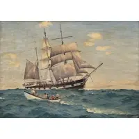 Charles Rosner, Charles W. Morgan, Oil on canvas