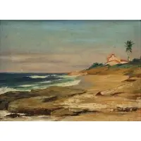 Elizabeth Crowninshield, California Waves, Oil on board