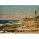 Elizabeth Crowninshield, California Waves, Oil on board