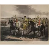 Henry Martens, The Life Guard Band, Passing in Review, 1865, Colored aquatint
