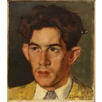 Simkha Simkhovitch, Young Man in Jacket and Tie, 1938, Oil on board