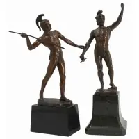Julius Schmidt-Felling, Untitled, 2 Bronze warriors