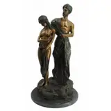 Franz Bergman, Slave Trades, Large bronze sculpture signed