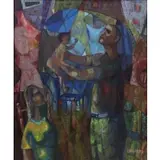 Samuel David Lev-Landau, Zu-Ne-Le, Oil on masonite