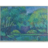 Manuel Rodriguez Sr., Lonely Bridge, 1989, Acrylic on paper