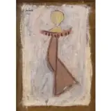 Salvatore Emblema, Untitled (Figure with Yellow and Pink), 1961