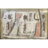 Salvatore Emblema, Untitled (Pink and Grey Figures), 1964