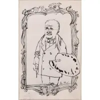 Ben Shahn, Self-Portrait, Self-Portrait (Study for the Fogg Art Museum Poster)