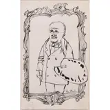 Ben Shahn, Self-Portrait, Self-Portrait (Study for the Fogg Art Museum Poster)